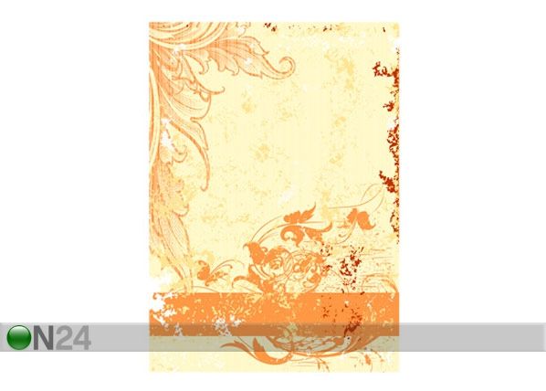 Fototapeet Grunge orange scroll 200x280cm