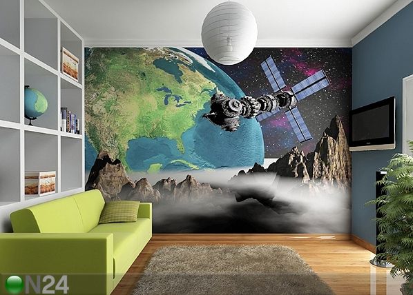 Fototapeet View of the Earth from space 360x254 cm