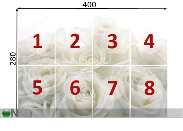 Fototapeet Wedding roses 400x280 cm mõõdud