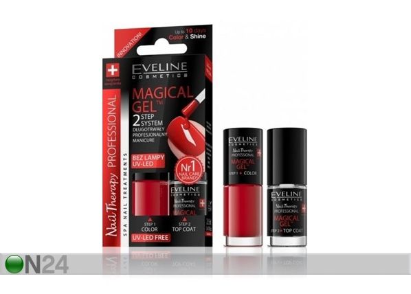 Geel-efektiga küünelakk Nail Therapy Magical Eveline Cosmetics 2x5ml