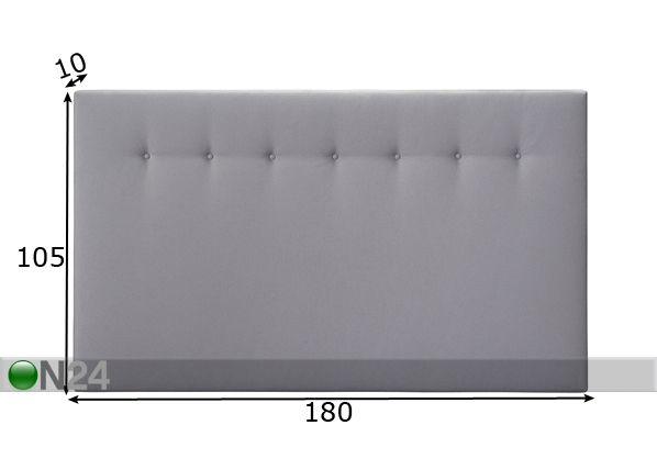 Hypnos mööblikangaga voodipeats nööpidega 180x105x10 cm mõõdud