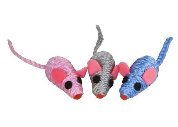 Kassi mänguasi hiir nöörist naistenõgesega 6 tk 55x70x170