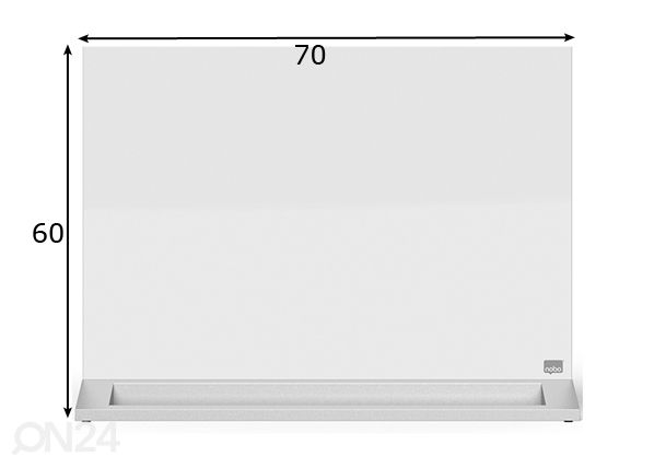 Klaastahvel magnetpinnaga Nobo desktop (lauale) 60x70 cm mõõdud