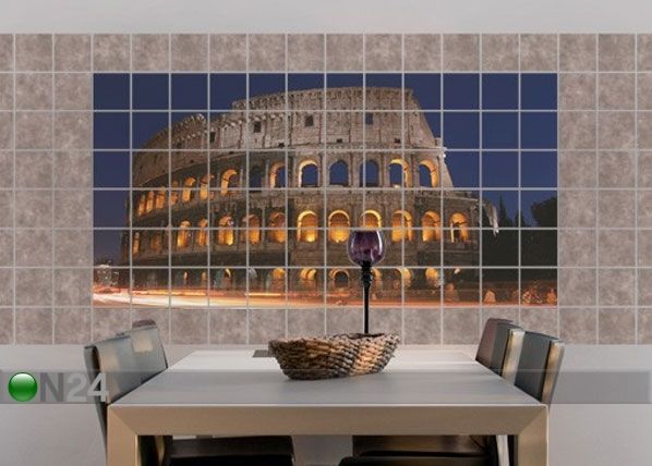 Kleebised seinaplaatidele Colosseum in Rome at night 60x120 cm