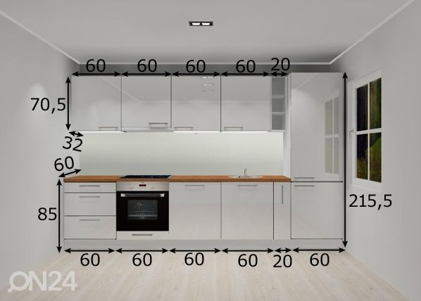 Köögimööbel Luxe 320 cm mõõdud