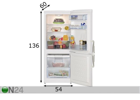 Külmkapp Beko CSA21032 mõõdud