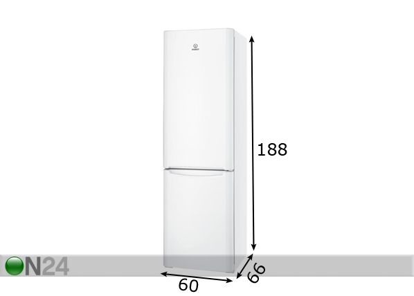 Külmkapp Indesit BIAA13P (F085388) mõõdud