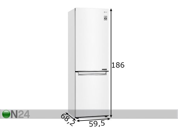 Külmkapp LG mõõdud