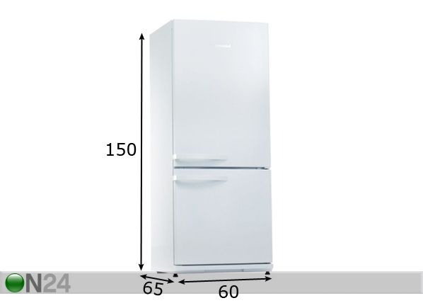Külmkapp Snaige RF27SM-P10022 mõõdud
