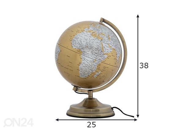 Laualamp Globe mõõdud