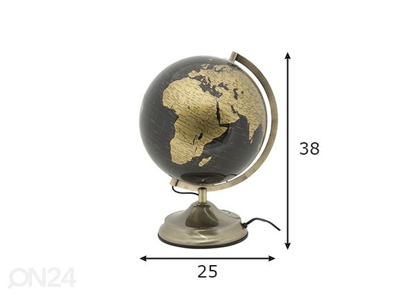Laualamp Globe mõõdud