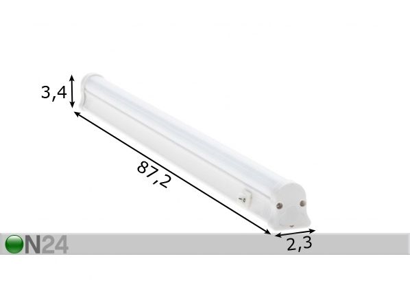 LED 12W jätkatav liistvalgusti mõõdud