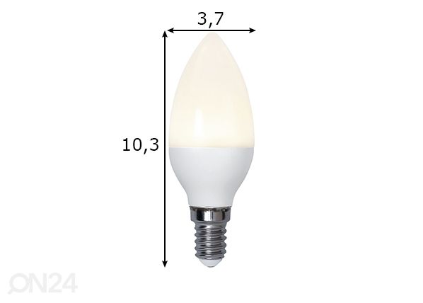 LED elektripirn E14 5,5 W mõõdud