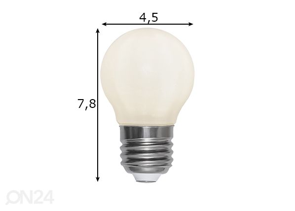 LED elektripirn E27 3 W mõõdud