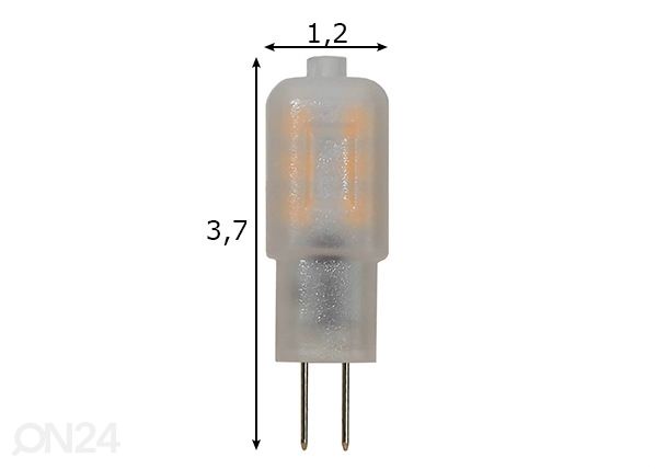 LED elektripirn G4 0,8 W mõõdud
