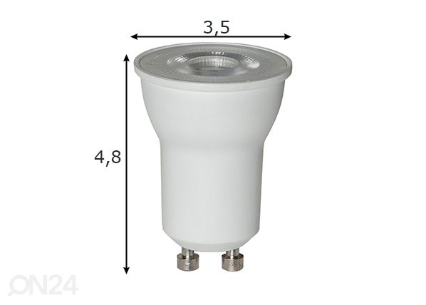 LED elektripirn kohtvalgustile GU10 3,4 W mõõdud
