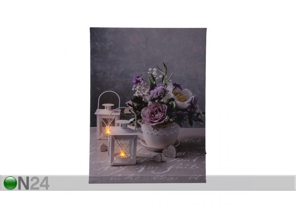 LED pilt Flower Bouquet 30x40 cm