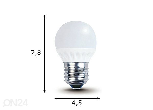 LED pirn E27 5 W mõõdud