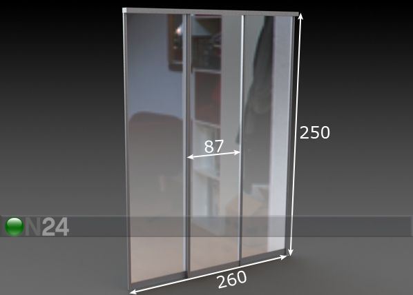 Liuguksed Prestige, 3 peegeluksega 260x250 cm mõõdud