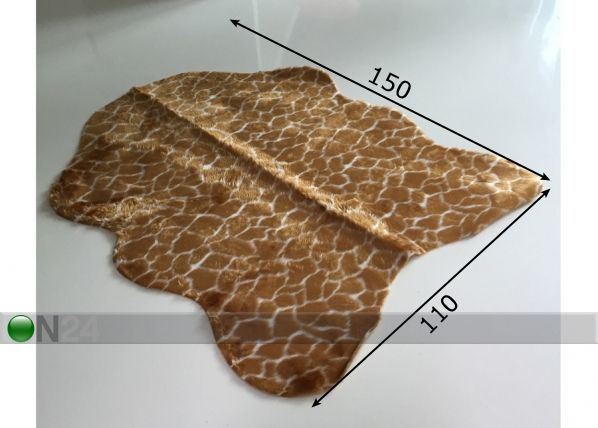 Loomamustriga vaip Pruun Giraffe 110x150cm mõõdud