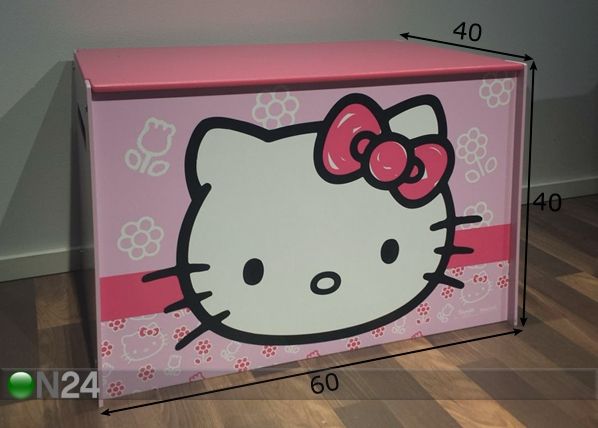 Mänguasjade kast Hello Kitty mõõdud