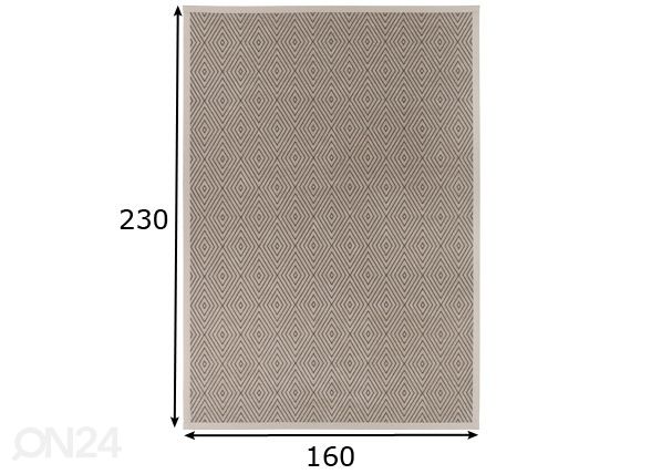 Narma smartWeave® vaip Kalana beige 160x230 cm mõõdud