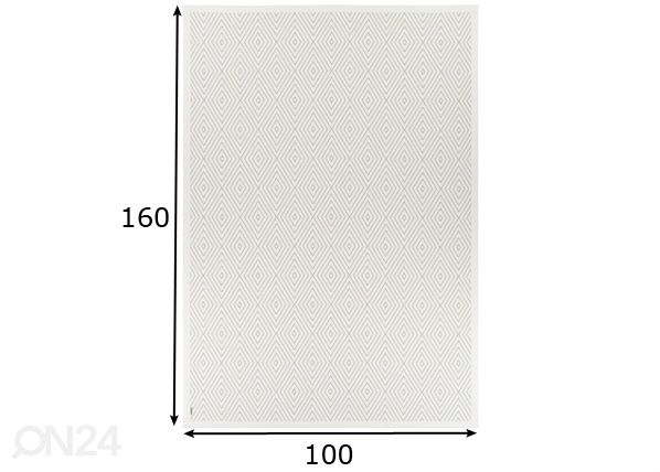 Narma smartWeave® vaip Kalana white 100x160 cm mõõdud