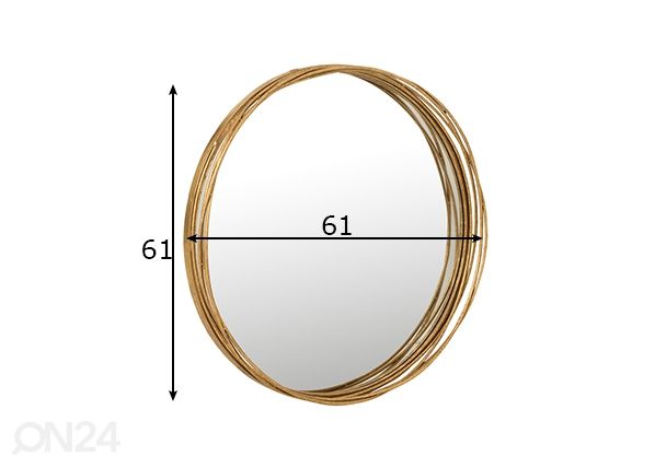 Peegel Aurora Ø 61 cm mõõdud