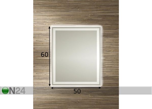Peegel Gent LED 50x60 cm mõõdud