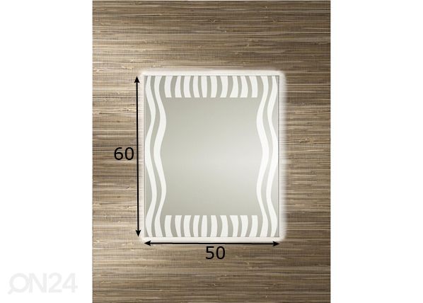 Peegel Zebra LED 50x60 cm mõõdud