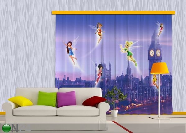 Pimendav fotokardin Disney fairies in London 280x245 cm