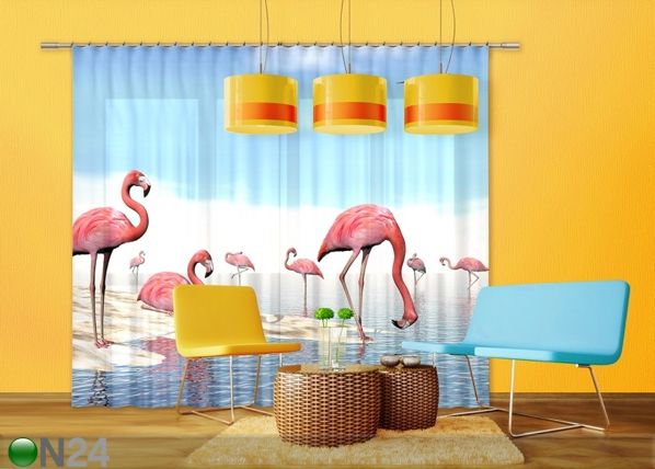 Pimendav fotokardin Flamingos 280x245 cm