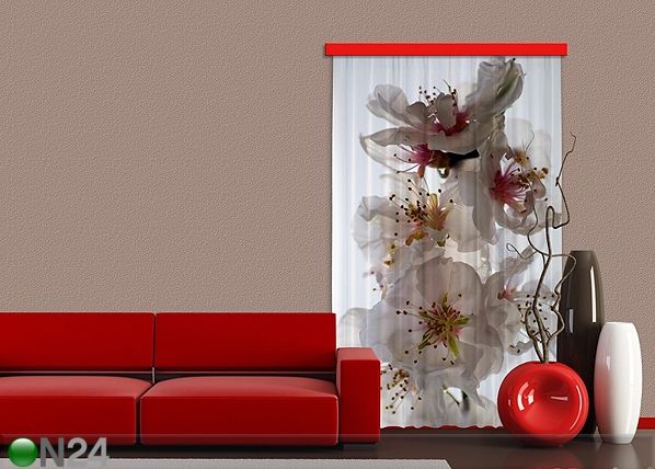 Pimendav fotokardin Flowers I, 140x245 cm