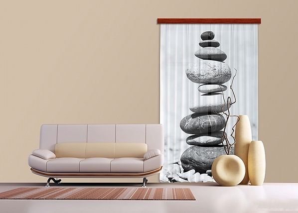 Pimendav fotokardin Stones I, 140x245 cm