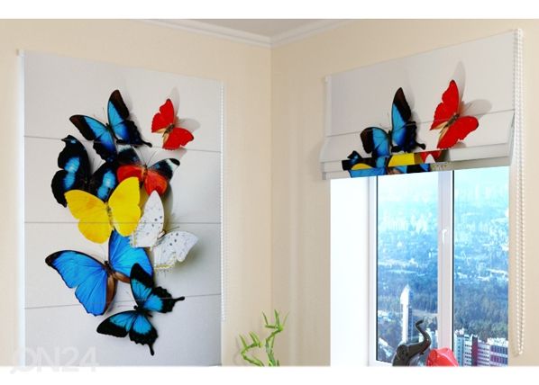 Pimendav Rooma kardin Colorful Butterflies 100x120 cm