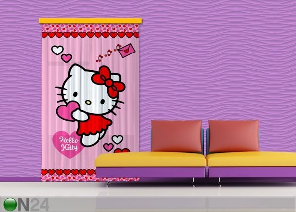 Poolpimendav fotokardin Hello Kitty Heart 140x245 cm