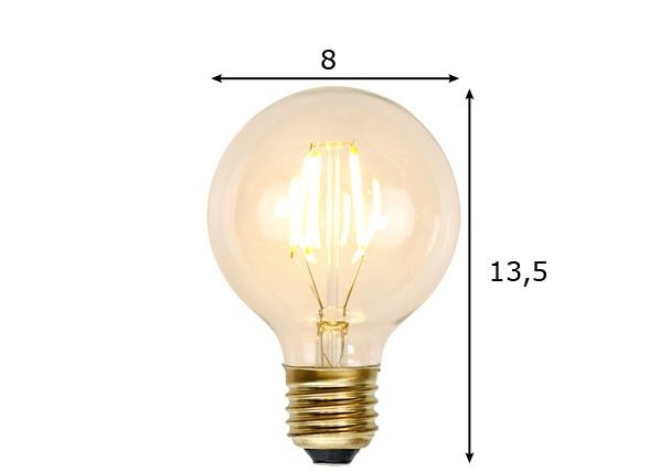 Reguleeritava valgusega LED pirn E27 1,5 W mõõdud