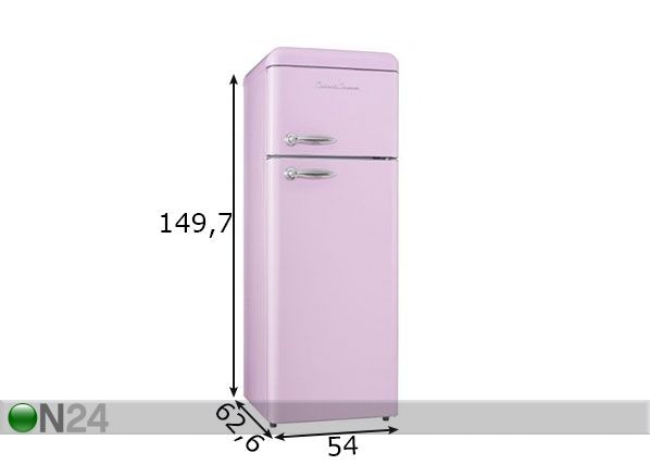 Retro külmkapp Schaub Lorenz SL210SP mõõdud