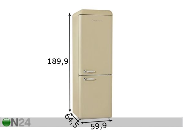 Retro külmkapp Schaub Lorenz SL300C-CB mõõdud