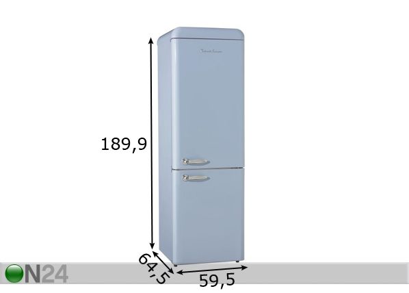 Retro külmkapp Schaub Lorenz SL300LB-CB mõõdud