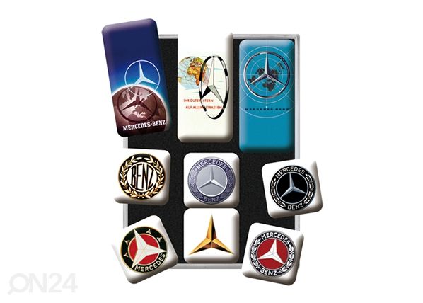 Retro magnetid Mercedes-Benz logod 9 tk