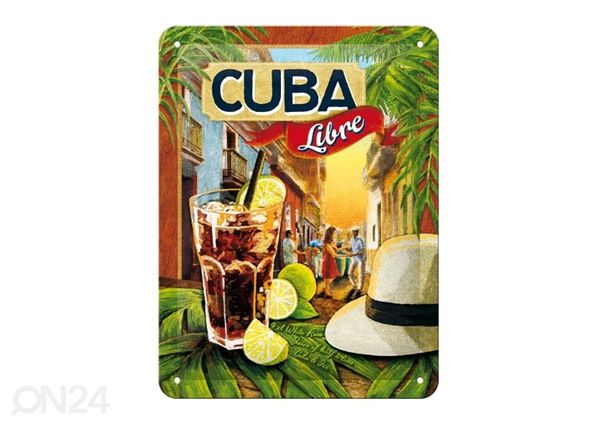 Retro metallposter Cuba Libre 15x20cm