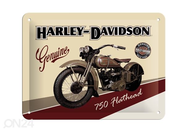 Retro metallposter Harley-Davidson 750 Flathead 20x15cm