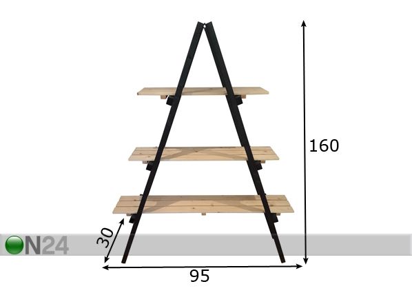 Riiul h160 cm mõõdud