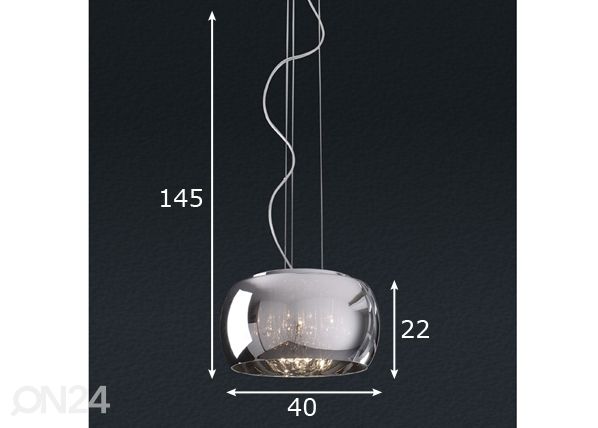 Rippvalgusti Crystal Ø50 cm mõõdud