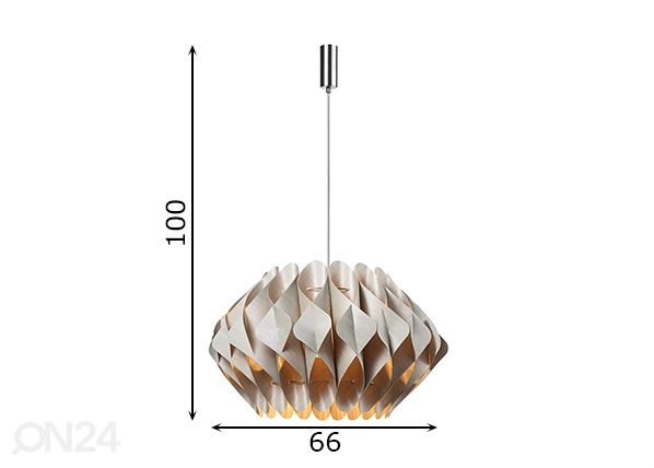 Rippvalgusti Ruben L Ø66 cm mõõdud