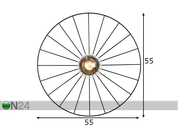 Seina-/laelamp Wheel mõõdud