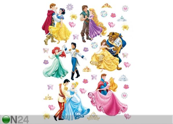 Seinakleebis Disney princesses and princes 65x85 cm