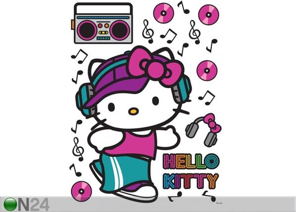 Seinakleebis Hello Kitty Music 65x85 cm