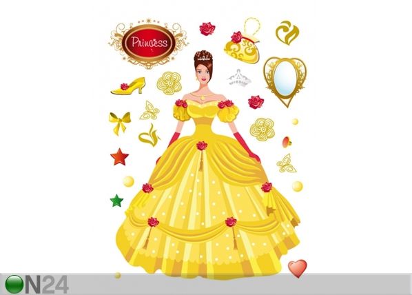 Seinakleebis Princess in yellow 65x85 cm
